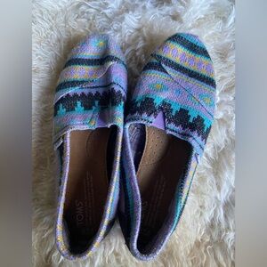 TOMS Colorful Striped Slip-On Shoes
